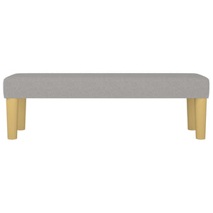 Panca Ottomana Grigio Chiaro 100x30x30 cm in Tessuto
