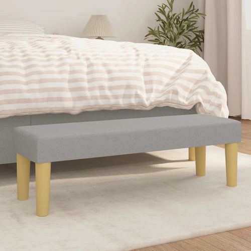 Panca Ottomana Grigio Chiaro 100x30x30 cm in Tessuto