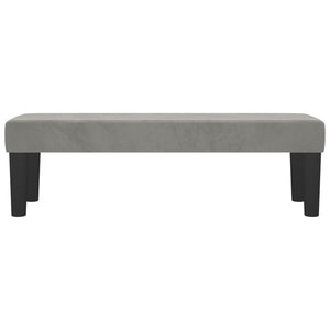 Panca Ottomana Grigio Chiaro 100x30x30 cm in Velluto