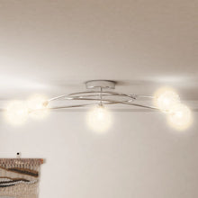 Load image into Gallery viewer, Lampada da Soffitto con Paralumi in Rete per 5 Luci LED G9