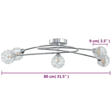 Load image into Gallery viewer, Lampada da Soffitto con Paralumi in Rete per 5 Luci LED G9