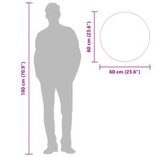 Carica l&#39;immagine nel visualizzatore di Gallery, Specchio da Parete Nero Ø 60 cm Rotondo