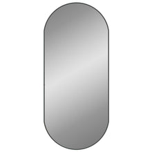 Carica l&#39;immagine nel visualizzatore di Gallery, Specchio da Parete Nero 100x45 cm Ovale