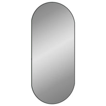 Carica l&#39;immagine nel visualizzatore di Gallery, Specchio da Parete Nero 100x45 cm Ovale