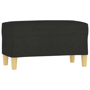 Panca Pouf Nero 70x35x41 cm in Tessuto