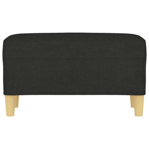 Panca Pouf Nero 70x35x41 cm in Tessuto