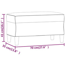 Load image into Gallery viewer, Panca Pouf Nero 70x35x41 cm in Tessuto