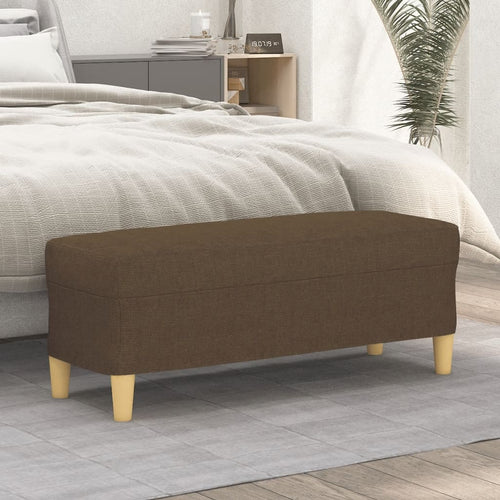 Panca Ottomana Marrone 100x35x41 cm in Tessuto