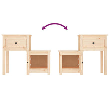 Carica l&#39;immagine nel visualizzatore di Gallery, Comodini 2 pz 79,5x38x65,5 cm in Legno Massello di Pino