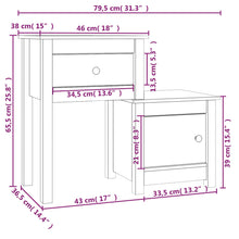 Laden Sie das Bild in den Galerie-Viewer, Comodini 2 pz ambra 79,5x38x65,5 cm in Legno Massello di Pino