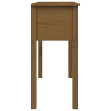 Laden Sie das Bild in den Galerie-Viewer, Tavolo Consolle Ambrato 100x35x75 cm in Legno Massello di Pino