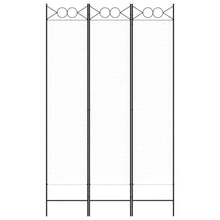 Carica l&#39;immagine nel visualizzatore di Gallery, Separè 3 Pannelli bianco 120x200 cm in Tessuto e ferro