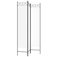 Carica l&#39;immagine nel visualizzatore di Gallery, Separè 3 Pannelli bianco 120x200 cm in Tessuto e ferro