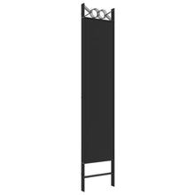 Load image into Gallery viewer, Separè 4 Pannelli Nero 160x200 cm in Tessuto e ferro