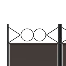 Load image into Gallery viewer, Separè 5 Pannelli Marrone 200x200 cm in Tessuto e ferro
