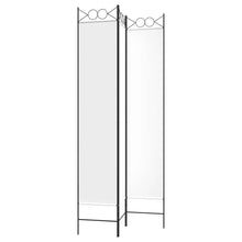 Carica l&#39;immagine nel visualizzatore di Gallery, Separè 3 Pannelli bianco 120x220 cm in Tessuto e ferro