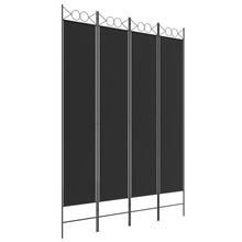 Load image into Gallery viewer, Divisorio a 4 Pannelli Nero 160x220 cm in Tessuto