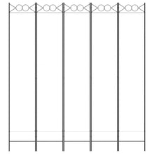 Load image into Gallery viewer, Divisorio a 5 Pannelli Bianco 200x220 cm Tessuto