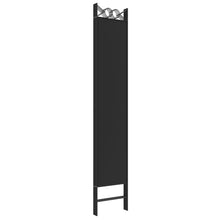 Load image into Gallery viewer, Separè 5 Pannelli Nero 200x220 cm in Tessuto e ferro