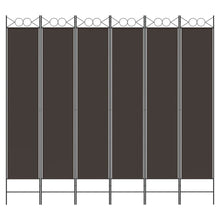 Charger l&#39;image dans la galerie, Separè 6 Pannelli Marrone 240x220 cm in Tessuto e ferro