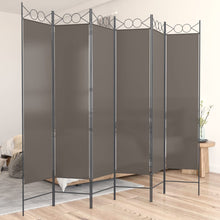 Load image into Gallery viewer, Divisorio a 6 Pannelli Antracite 240 x 220 cm Tessuto