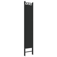 Load image into Gallery viewer, Separè 6 Pannelli Nero 240 x 220 cm in Tessuto e ferro