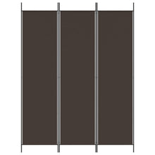 Carica l&#39;immagine nel visualizzatore di Gallery, Divisorio a 3 Pannelli Marrone 150x200 cm in Tessuto