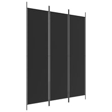 Load image into Gallery viewer, Separè 3 Pannelli Nero 150x200 cm in Tessuto e ferro