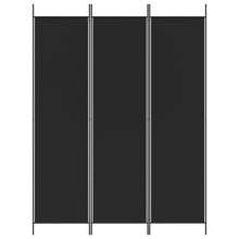 Load image into Gallery viewer, Separè 3 Pannelli Nero 150x200 cm in Tessuto e ferro