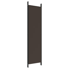 Load image into Gallery viewer, Separè 4 Pannelli Marrone 200x200 cm in Tessuto e ferro