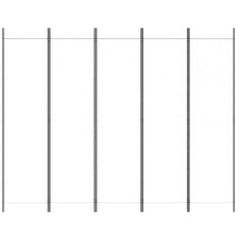 Charger l&#39;image dans la galerie, Separè 5 Pannelli Bianco 250x200 cm Tessuto e ferro