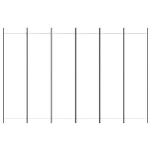 Divisorio a 6 Pannelli Bianco 300x200 cm Tessuto