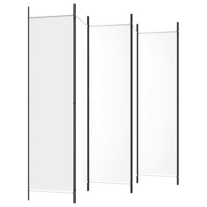Divisorio a 6 Pannelli Bianco 300x200 cm Tessuto