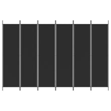 Load image into Gallery viewer, Separè 6 Pannelli Nero 300x200 cm in Tessuto e ferro