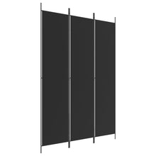 Load image into Gallery viewer, Separè 3 Pannelli Nero 150x220 cm in Tessuto e ferro