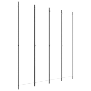 Separè 4 Pannelli Bianco 200x220 cm Tessuto e ferro