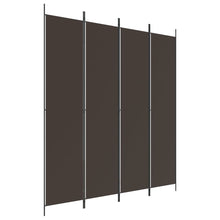 Load image into Gallery viewer, Divisorio a 4 Pannelli Marrone 200x220 cm in Tessuto