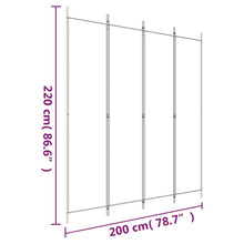 Load image into Gallery viewer, Divisorio a 4 Pannelli Marrone 200x220 cm in Tessuto