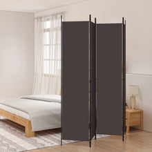 Load image into Gallery viewer, Divisorio a 4 Pannelli Marrone 200x220 cm in Tessuto