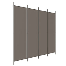 Load image into Gallery viewer, Divisorio a 4 Pannelli Antracite 200x220 cm Tessuto