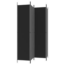 Load image into Gallery viewer, Separè 4 Pannelli Nero 200x220 cm in Tessuto e ferro