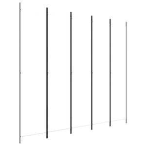 Divisorio a 5 Pannelli Bianco 250x220 cm Tessuto