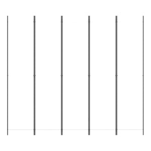 Divisorio a 5 Pannelli Bianco 250x220 cm Tessuto