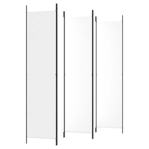 Divisorio a 5 Pannelli Bianco 250x220 cm Tessuto