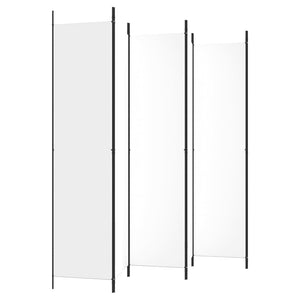 Separè 4 Pannelli Bianco 300x220 cm Tessuto e ferro