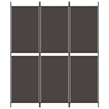 Carica l&#39;immagine nel visualizzatore di Gallery, Separè 3 Pannelli Marrone 150x180 cm in Tessuto e ferro