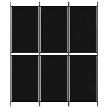 Load image into Gallery viewer, Separè 3 Pannelli Nero 150x180 cm in Tessuto e ferro