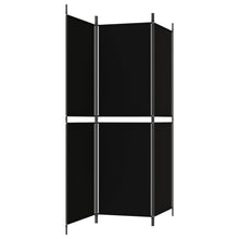 Load image into Gallery viewer, Separè 3 Pannelli Nero 150x180 cm in Tessuto e ferro