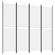Load image into Gallery viewer, Separè 4 Pannelli Bianco 200x180 cm Tessuto e ferro