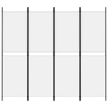 Load image into Gallery viewer, Separè 4 Pannelli Bianco 200x180 cm Tessuto e ferro